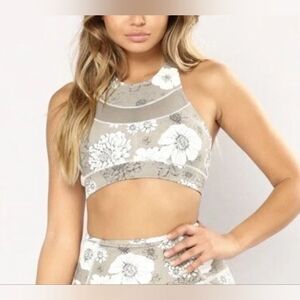 Mono B Floral Racerback Sports Bra